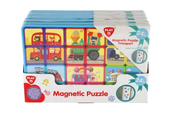 Mágneses közlekedési puzzle tábla gyerekeknek