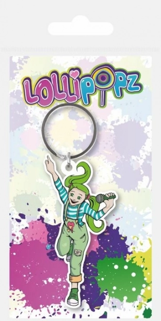 Lollipopz gumis kulcstartó zöld