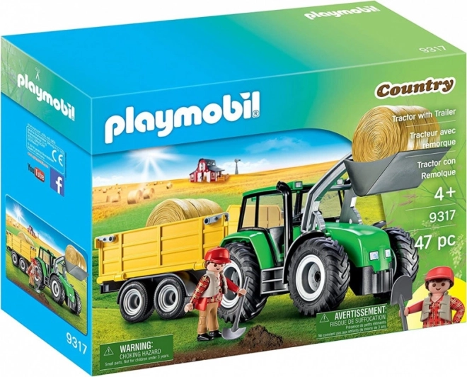 Szántóföld figura készlet 9317 Traktor utánfutóval