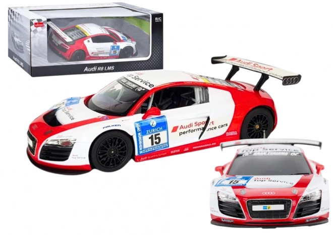 Távirányítós sport autó 1:24 fehér AUDI R8 LMS