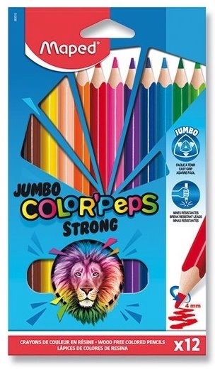 Pastellák MAPED Color'Peps Strong Jumbo 12 darabos készlet