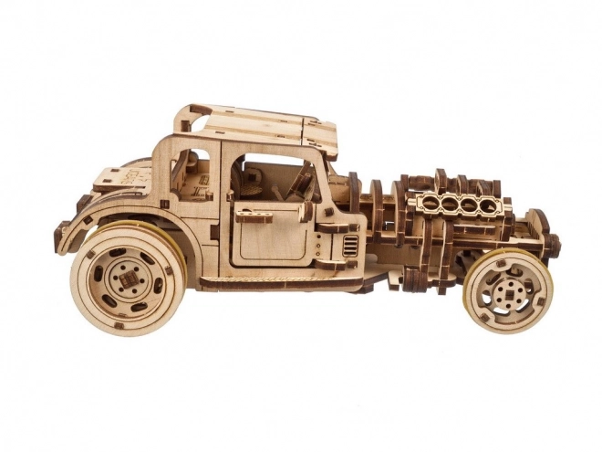 Ugears fa 3D mechanikus puzzle - Hot Rod Furious