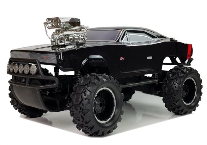 Távirányítós terepjáró autó fekete 4x4 2.4G