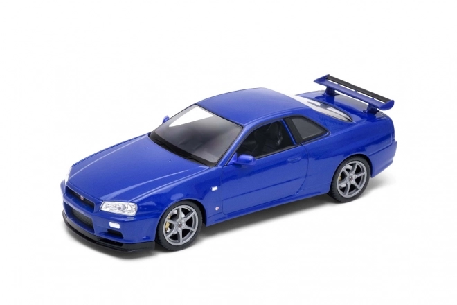 Nissan Skyline GT-R modellautó - kék, 1:24