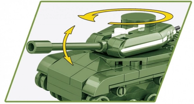 mini IS-2 tank modell 130 darabos építőkészlet COBI kockákból