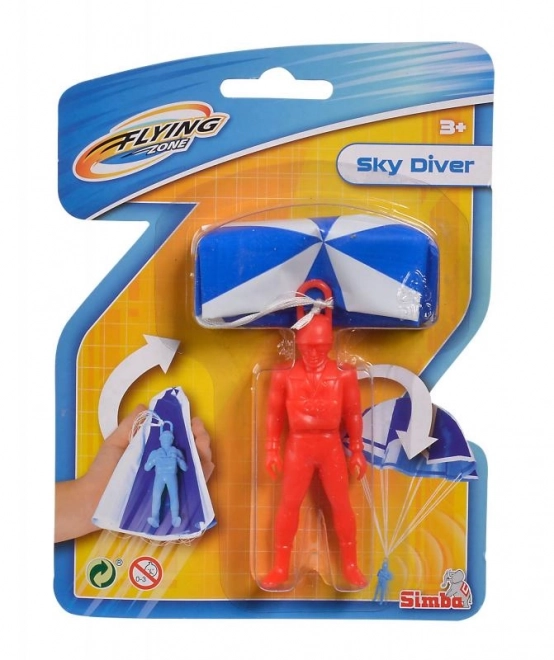 Ejtőernyős figura 11 cm ejtőernyővel