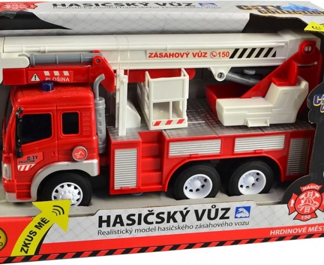 Tűzoltóautó Emelőkosárral City Kollekció