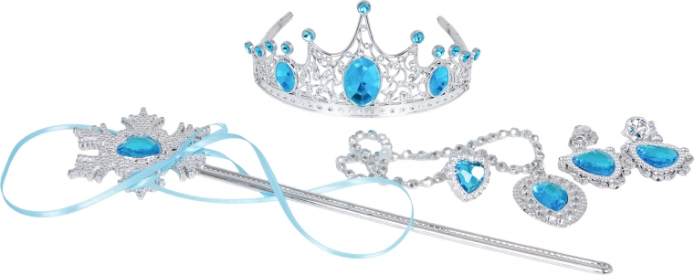 Csillogó korona és ékszerek