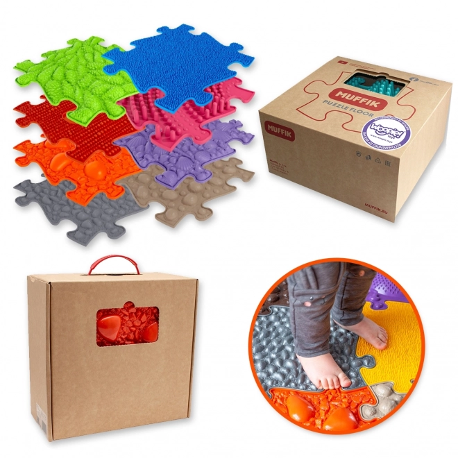 Woopie ortopédiai szenzoros puzzle szőnyeg - 8 darab