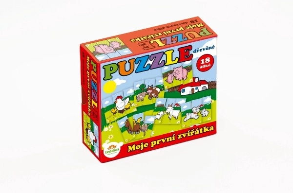 Fa farm állatok puzzle gyerekeknek