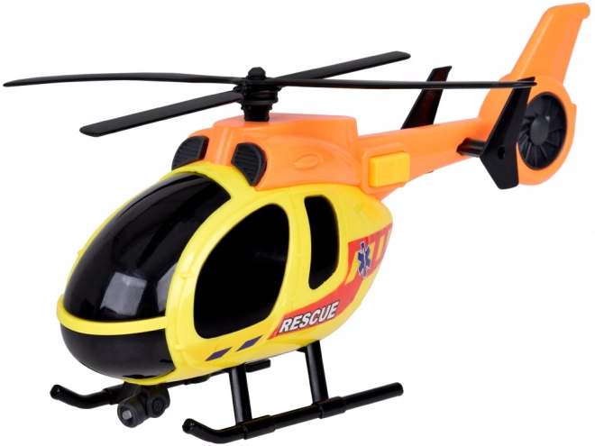 Mentőautó és helikopter játékszett fény- és hangeffektekkel