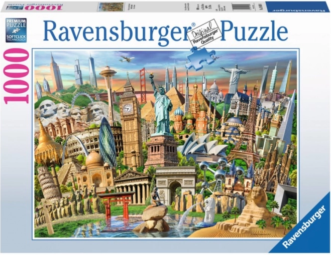 Világ nevezetességei puzzle 1000 darabos RAVENSBURGER
