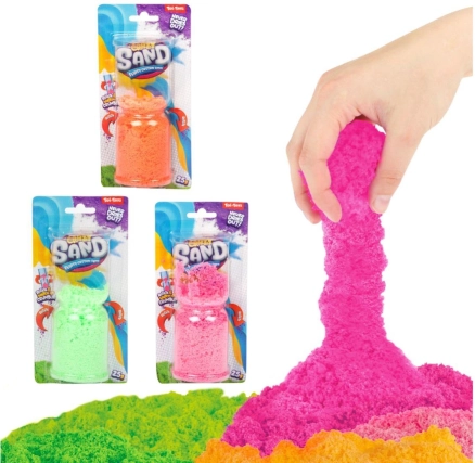 Varázslatos folyékony homok – kreatív formázható anyag, 25 g, 3 szín