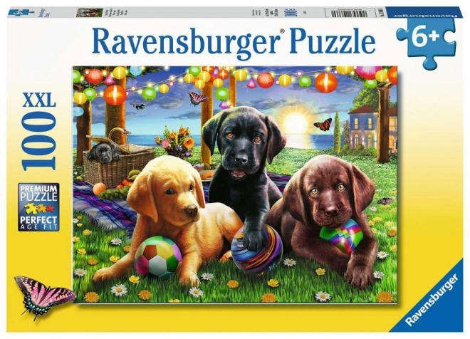 Ravensburger kutyapiknik XXL puzzle 100 darabos