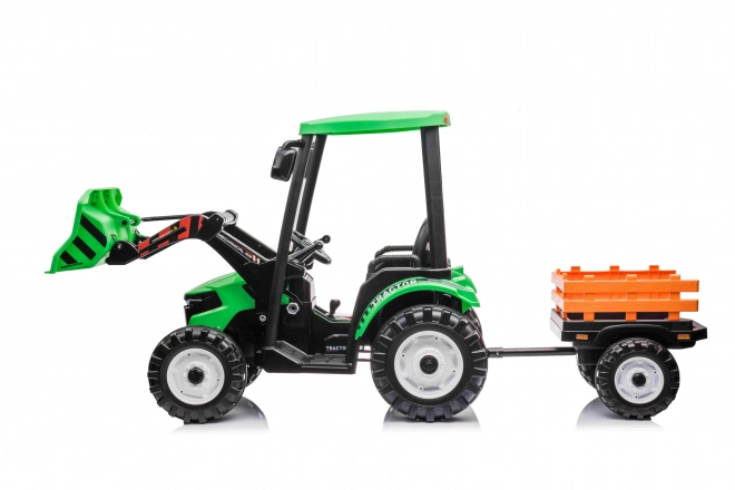 MEGA Traktor D68 zöld utánfutóval