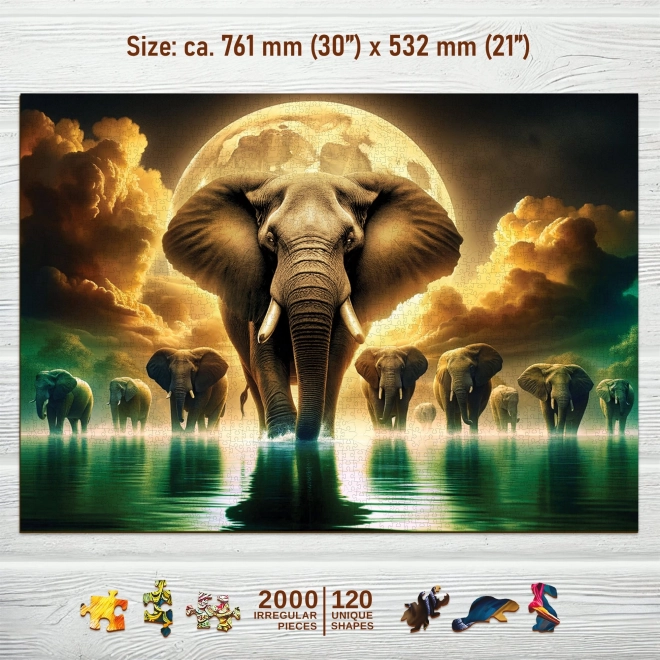 Fa puzzle Elefánt Álmok 2000 darab