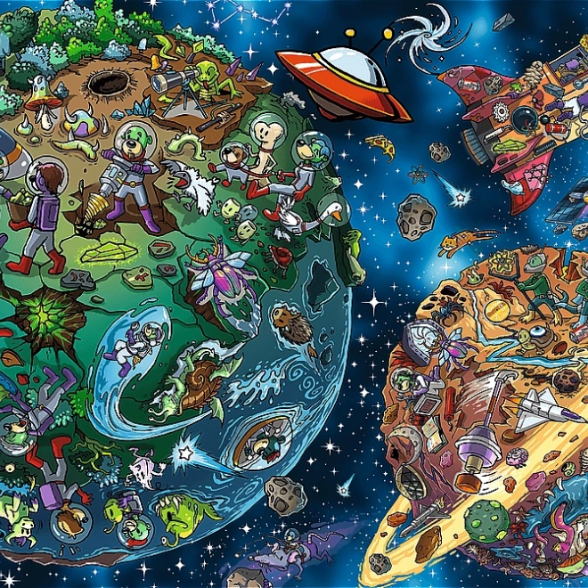 Puzzle Treflíci az űrben