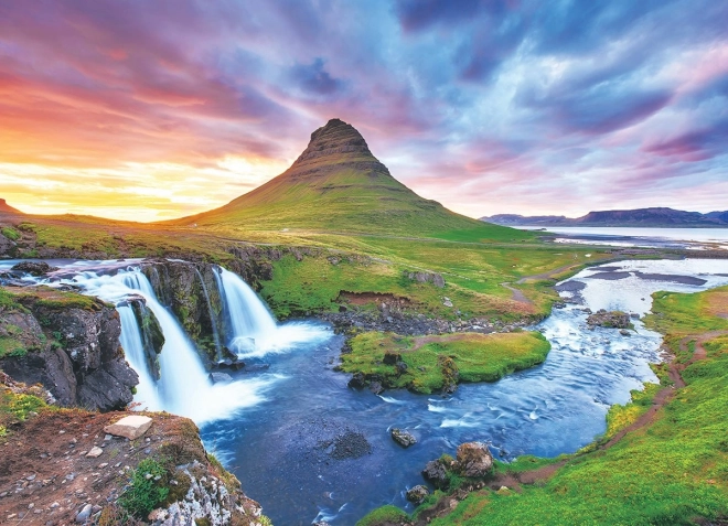 Kirkjufell vízesés puzzle 1000 darabos