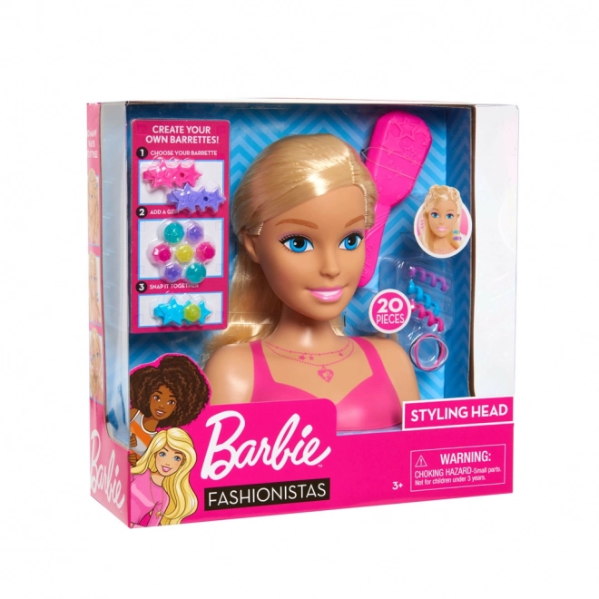 Barbie szőke frizurakészítő fej