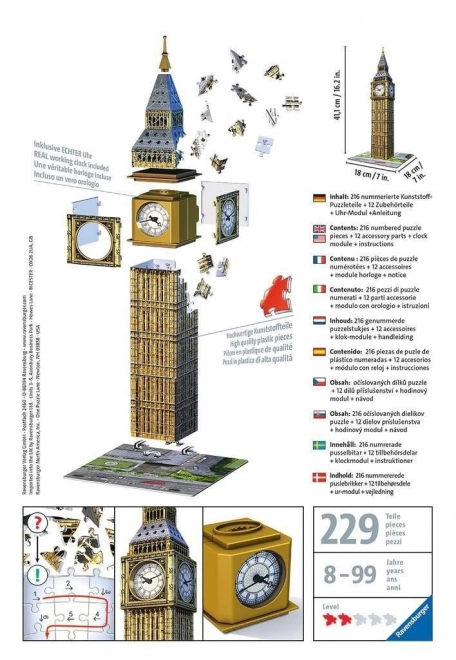 Ravensburger Big Ben 3D órapuzzle