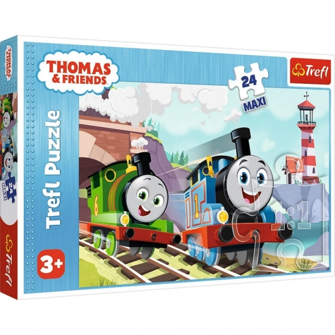 Thomas és barátai - Tomek és Percy a síneken Maxi Puzzle 24