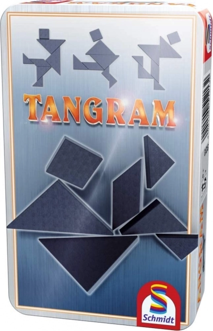 Tangram rejtvény fém dobozban