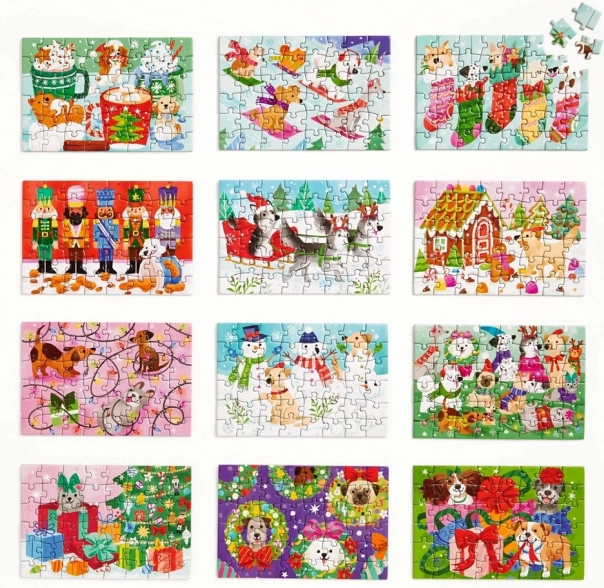 Karácsony előtti visszaszámláló Puzzle készlet 12 db