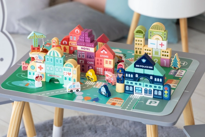 Educational Wooden Blocks City Set