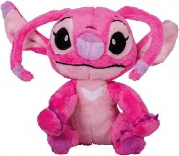 Ülő rózsaszín plüss angyalka Stitch 22 cm