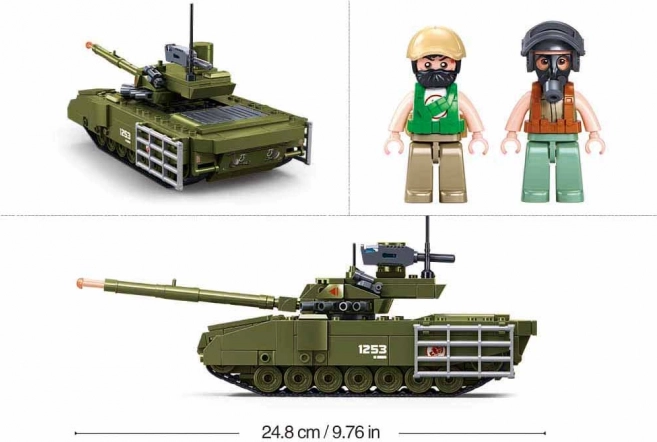 Sluban Army Tank Armata Építőkészlet