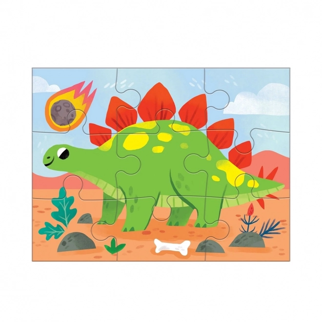 Mudpuppy dinoszaurusz puzzle készlet 4 az 1-ben