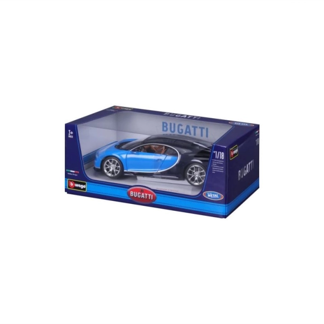 Bburago Bugatti Chiron modellautó kék/sötétkék 1:18