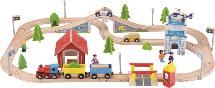 80 darabos fa vonatpálya 2Kids Toys