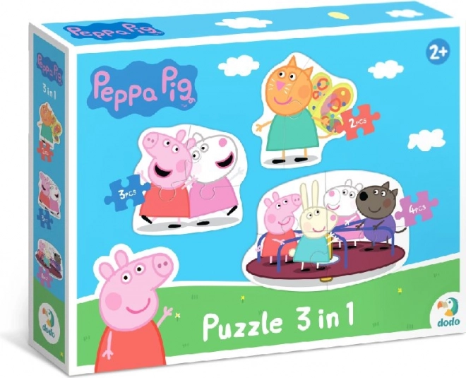 Peppa Malac: Barátok 3 az 1-ben Puzzle