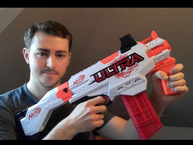 Nagy Nerf Ultra Focus Automata Fegyver Habgolyókkal