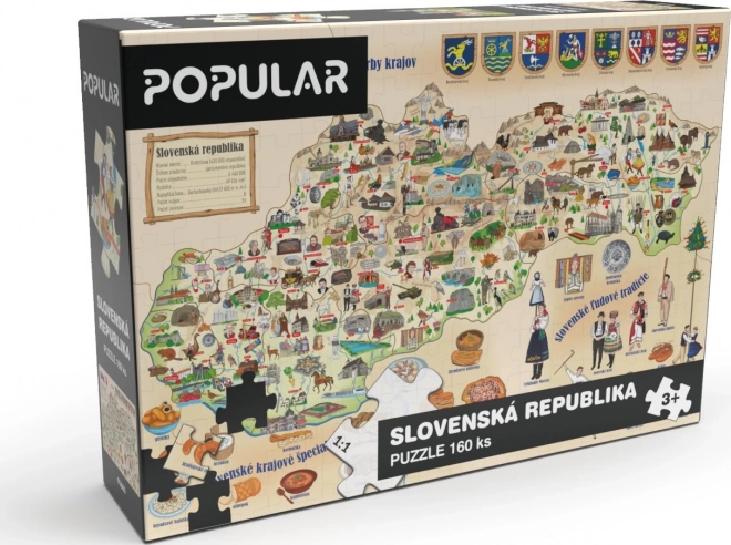 népszerű szlovákia puzzle 160 darabos