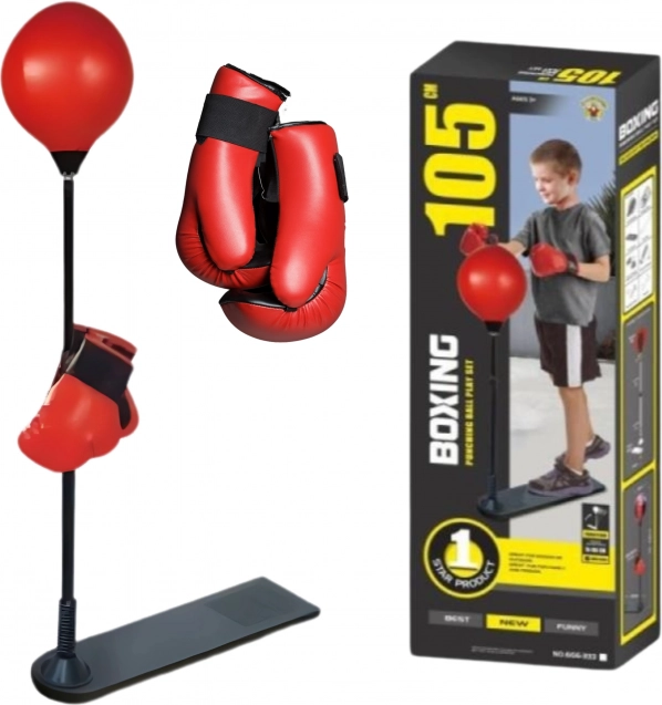 Woopie Gyerek Boxkészlet Állítható Álló Boxzsák 70-105 cm