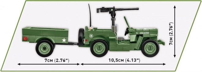 Willys MB terepjáró és utánfutó építőkészlet