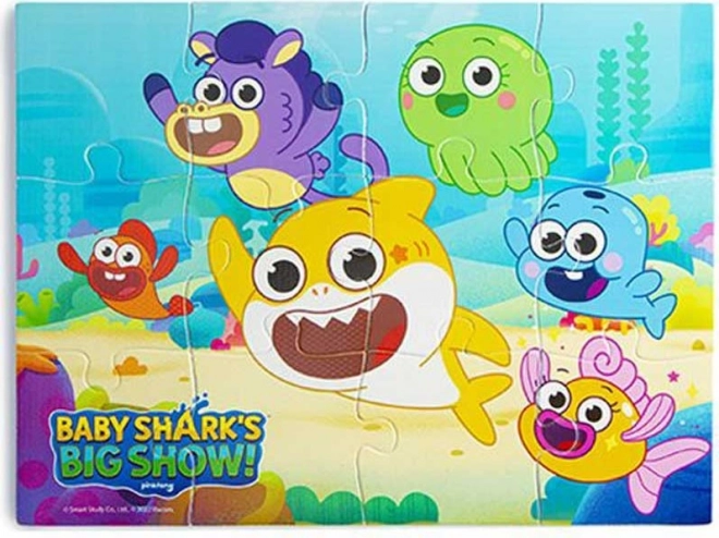 Fürdőkádas puzzle játék Baby Shark mintával