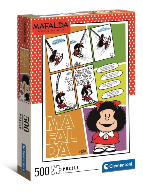 Clementoni Mafalda puzzle hintázóban - 500 darabos