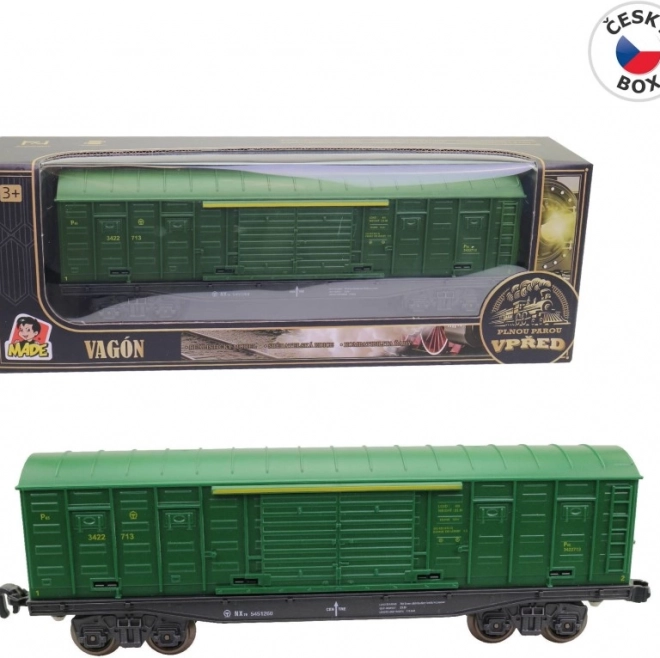 Fedezett zöld vagon 25 cm