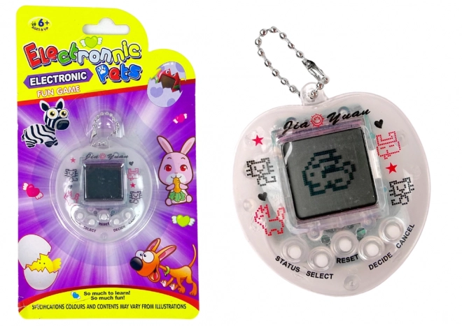 Elektronikus Tamagotchi háziállat fehér