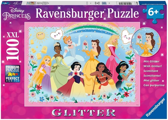 Disney hercegnők csillogó Ravensburger puzzle 100 darabos