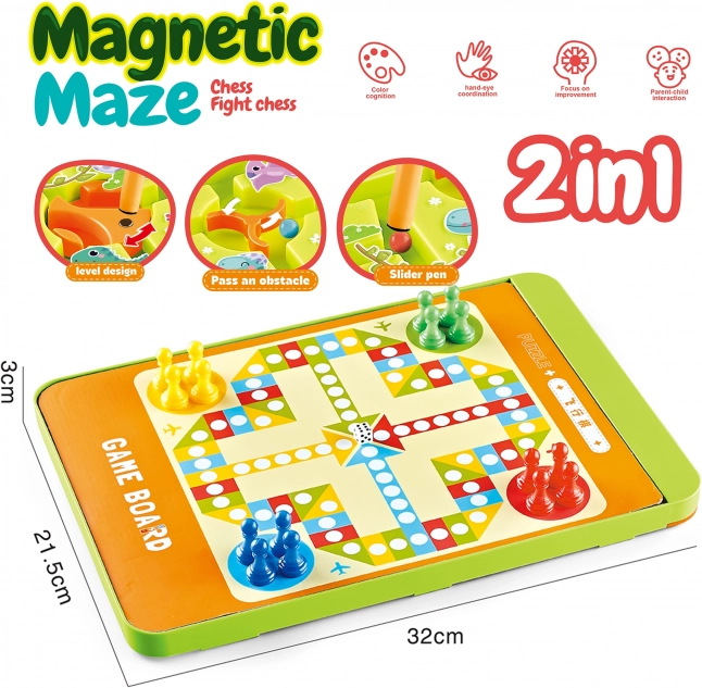 WOOPIE mágneses labirint 2v1 játék ember, ne mérgelődj