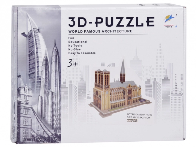 3D puzzle Notre-Dame székesegyház Párizs