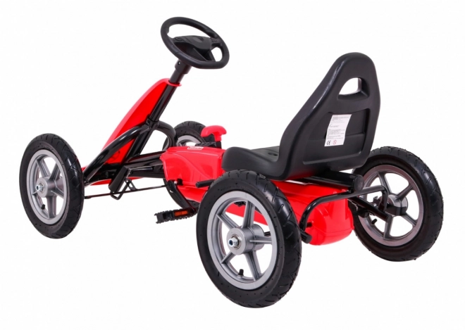 STAR pedálozható gokart gyerekeknek 3+ Piros + állítható ülés + felfújható kerekek