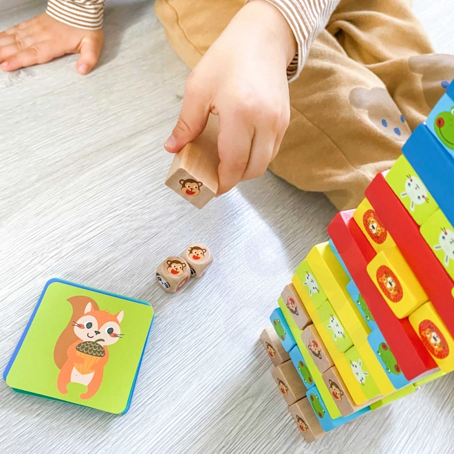 Fa játék Jenga Állatok TOOKY TOY