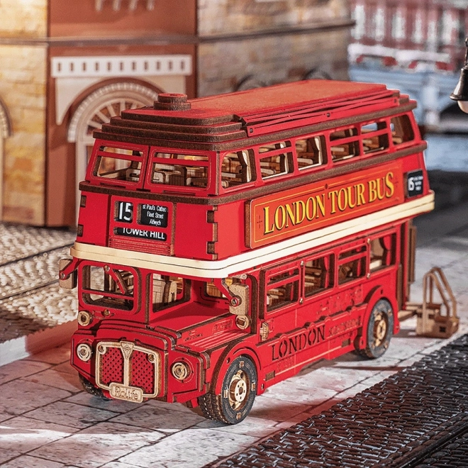 3D fa puzzle londoni emeletes busz