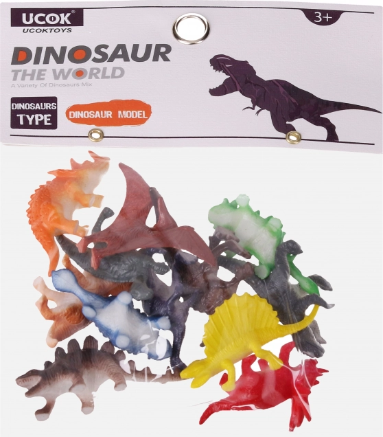 Állatfigurák dinók készlet 12 db 5 cm