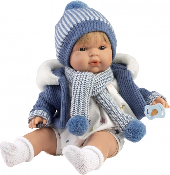 Valósághű SASHA baba hangokkal és puha testtel - 38 cm